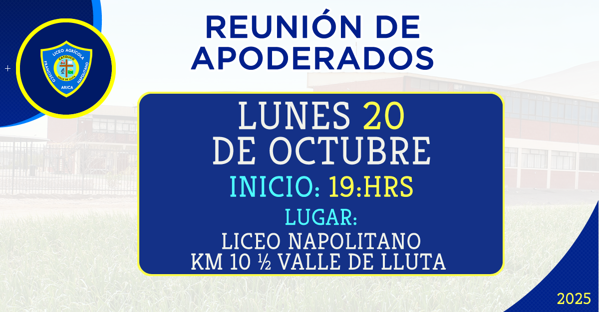Reunión de Apoderados Octubre